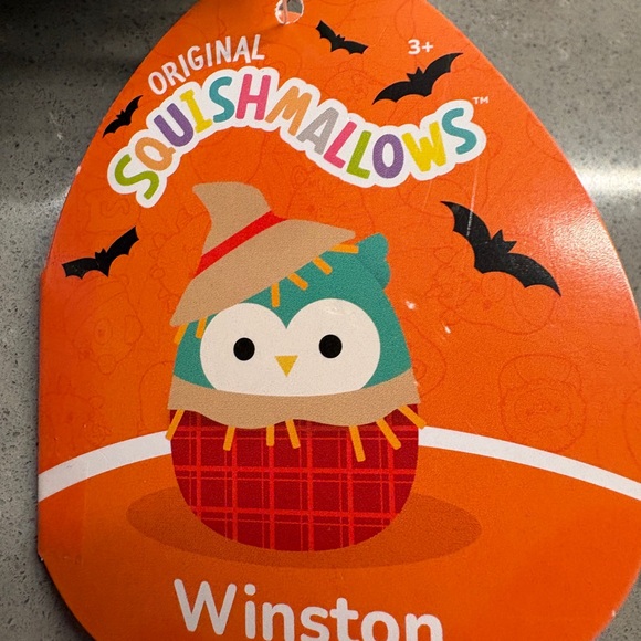 🎃 NWT Squishmallows Winston the Owl Scarecrow 4.5” Plush 🦉 - Picture 7 of 10
